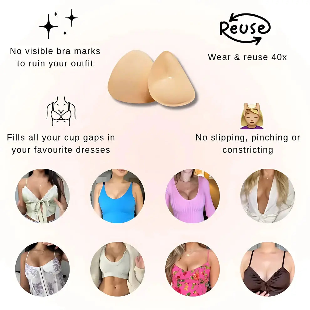 Sculpties™ Sticky Inserts - Instant Boost Non-Adhesive Nip Covers