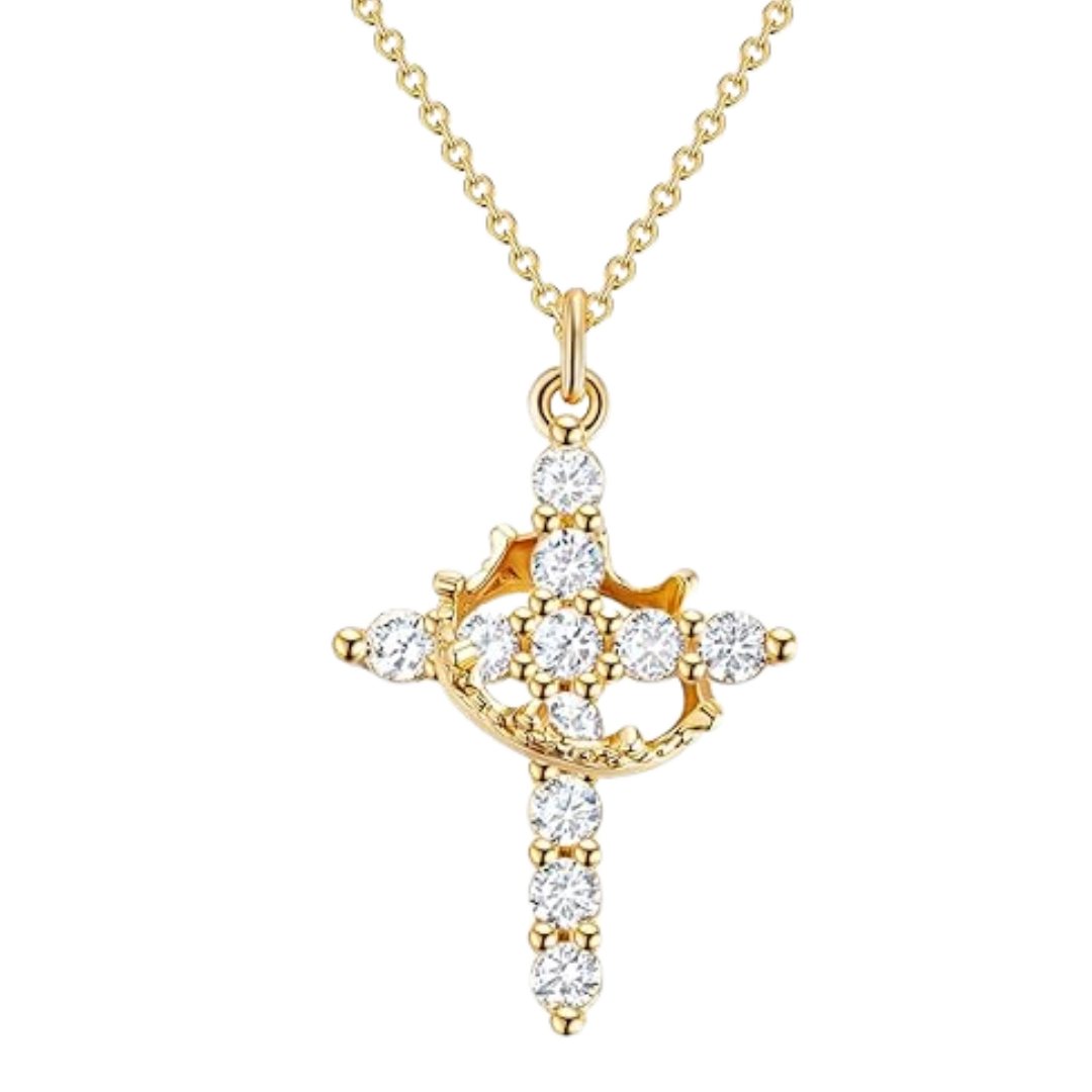Cross & Crown Necklace