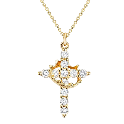 Cross & Crown Necklace