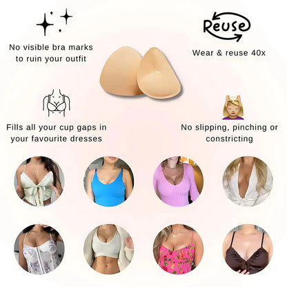 Sculpties™ Sticky Inserts - Instant Boost Non-Adhesive Nip Covers
