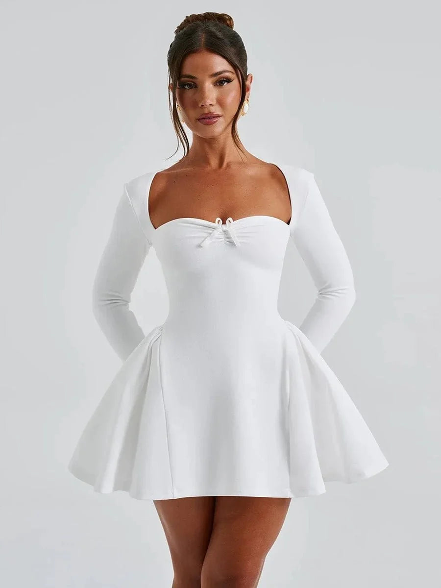 CurveMuse Ruched Mini Dress