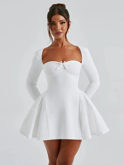 CurveMuse Ruched Mini Dress