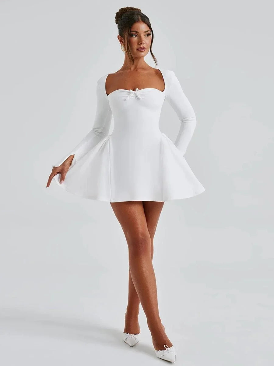 CurveMuse Ruched Mini Dress