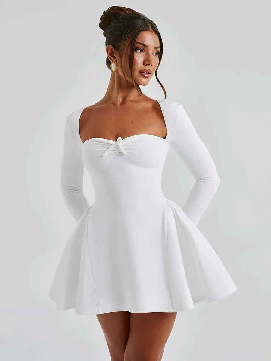 CurveMuse Ruched Mini Dress