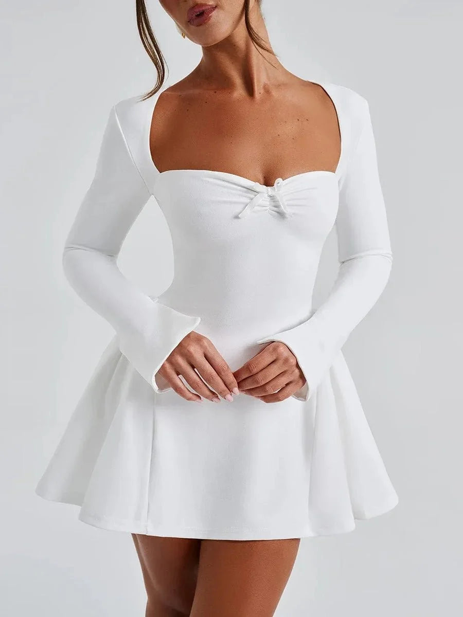 CurveMuse Ruched Mini Dress