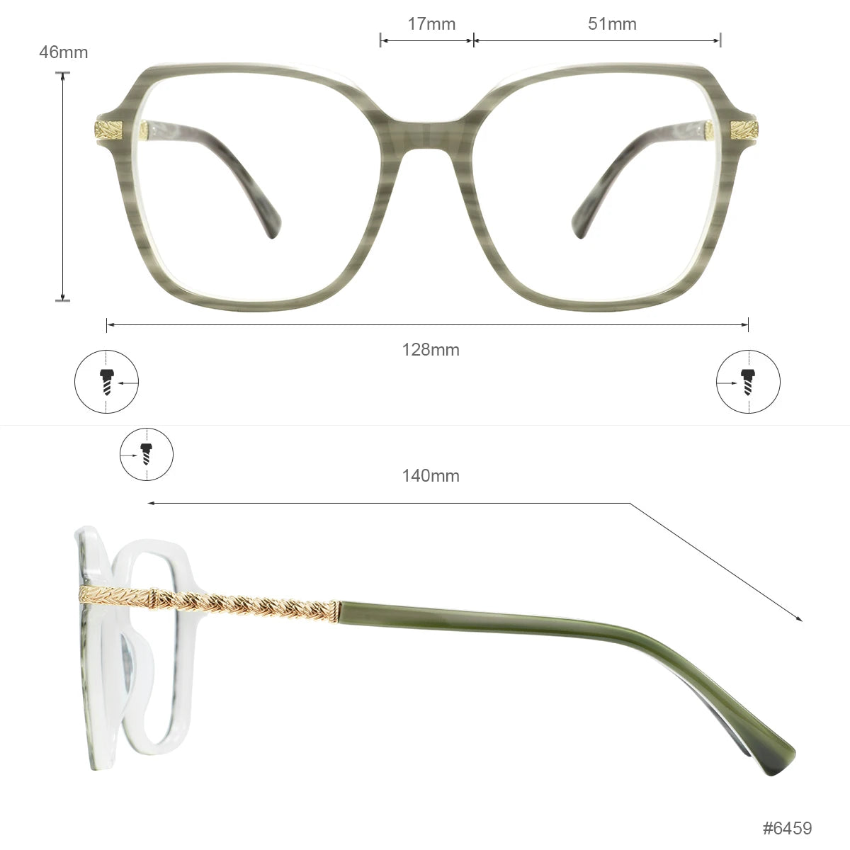 Vibrant Square Glasses Frames
