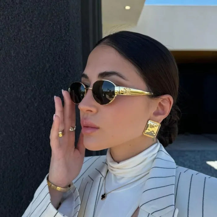 Metal Oval Sunglasses